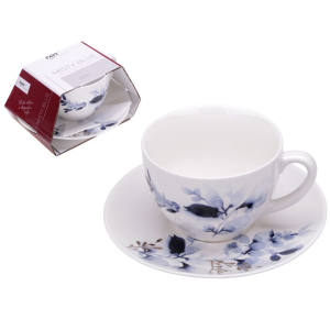 Filiżanka i spodek MISTY BLUE 240 ml RAVI